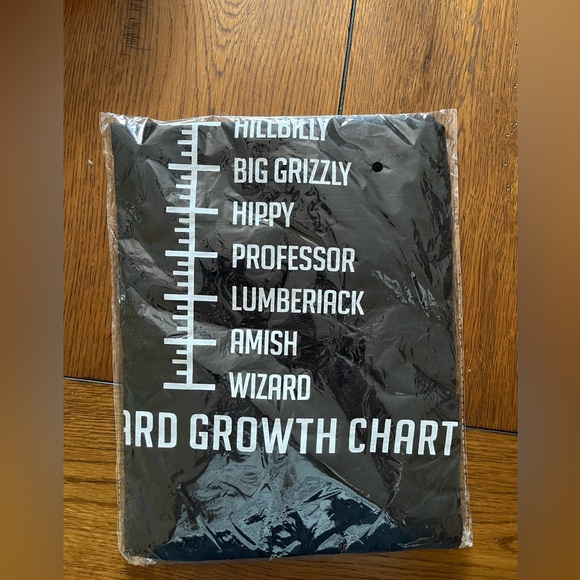 Beard Growth Chart Tshirt in Black - Picture 3 of 3